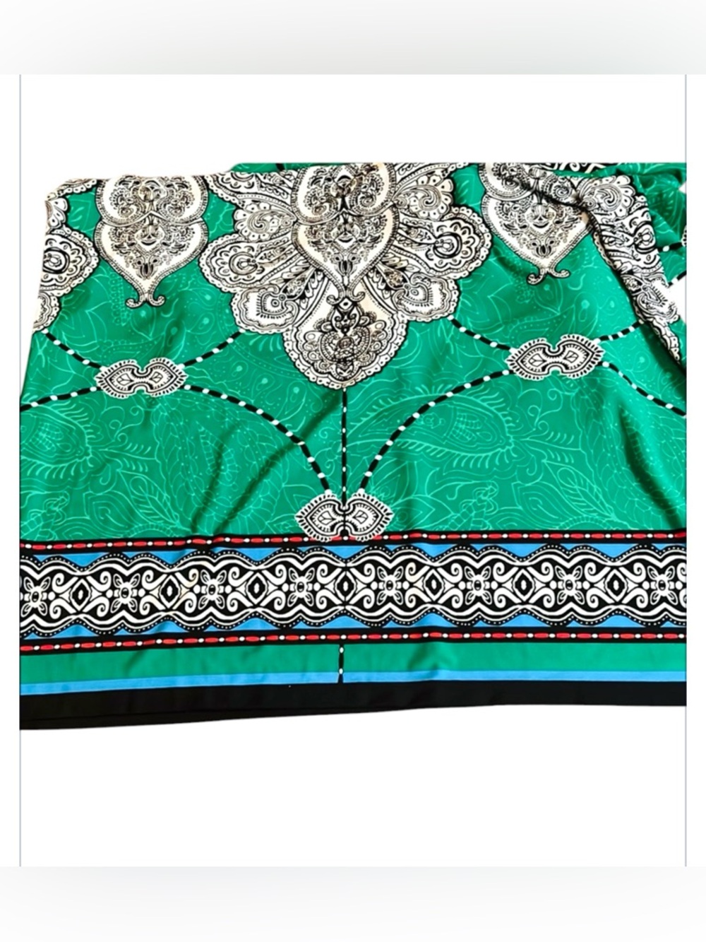Ronni Nicole Green Paisley Halter Boho Chic Maxi Dress Sleeveless Patterned 12 - Picture 7 of 7